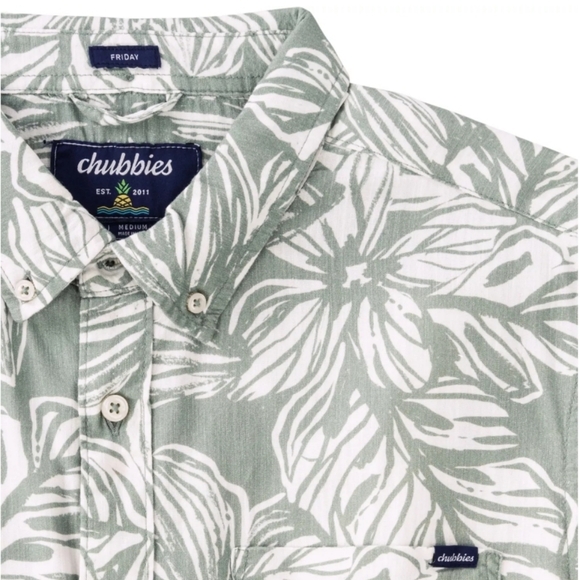 Chubbies Men's Friday Shirt In "The Garden State", NWT - Picture 6 of 9